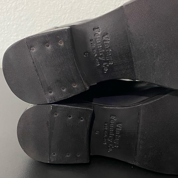 Free People New Vintage Foundry Filo Leather Biker Boots Black Moto NWOT - Picture 10 of 12